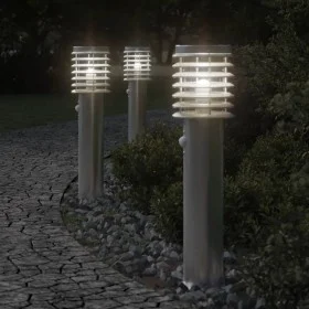 Lámparas de suelo de exterior con sensor 3 uds acero inox 60 cm by , Outdoor lighting - Ref: Foro24-4006366, Price: 125,80 €,...