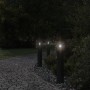Lámparas de suelo exterior con sensor 3 uds acero negro 60 cm by , Outdoor lighting - Ref: Foro24-4006370, Price: 121,41 €, D...