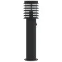 Außen-Stehlampen mit Bewegungssensor, 3 Stück, Schwarz, 60 cm, aus Edelstahl. von , Außenbeleuchtung - Ref: Foro24-4006370, P...