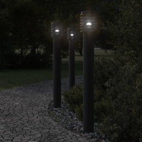 Lámpara de suelo de exterior con enchufe acero negro 110 cm by , Outdoor lighting - Ref: Foro24-4006379, Price: 64,37 €, Disc...