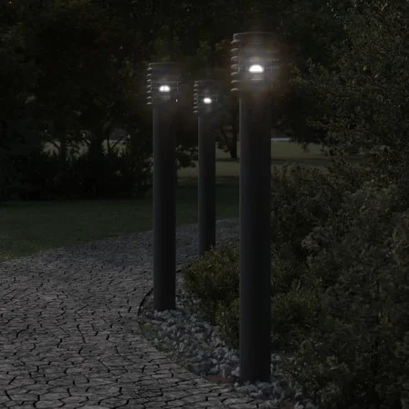 Lámpara de suelo de exterior con enchufe acero negro 110 cm by , Outdoor lighting - Ref: Foro24-4006379, Price: 63,22 €, Disc...