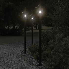 Farola de exterior de acero inoxidable negro 120 cm by , Outdoor lighting - Ref: Foro24-4006387, Price: 48,65 €, Discount: %