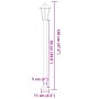 Farola de exterior de acero inoxidable negro 120 cm by , Outdoor lighting - Ref: Foro24-4006387, Price: 48,65 €, Discount: %