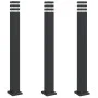 Außen-Stehlampen, 3 Stück, Schwarz, Aluminium, 110 cm von , Außenbeleuchtung - Ref: Foro24-4006398, Preis: 152,29 €, Rabatt: %