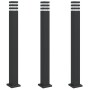 Lámparas de suelo de exterior 3 unidades aluminio negro 110 cm by , Outdoor lighting - Ref: Foro24-4006398, Price: 149,27 €, ...