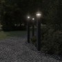 Lámpara de suelo de exterior con sensor aluminio negro 110 cm by , Outdoor lighting - Ref: Foro24-4006403, Price: 68,22 €, Di...