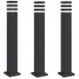 Lámparas suelo exterior con enchufe 3 uds aluminio negro 80 cm by , Outdoor lighting - Ref: Foro24-4006408, Price: 136,39 €, ...