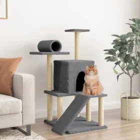 Rascador para gatos con postes de sisal gris oscuro 110,5 cm by , Cat furniture - Ref: Foro24-172063, Price: 39,14 €, Discoun...