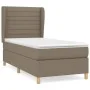 Box spring bed with gray taupe fabric mattress 90x190 cm by , Beds and slatted bases - Ref: Foro24-3128569, Price: 366,94 €, ...