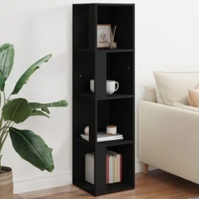 Eckschrank aus schwarzem Sperrholz 33x33x132 cm von , Schließfächer und Lagerschränke - Ref: Foro24-809036, Preis: 51,96 €, R...