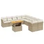 11-piece garden sofa set with beige synthetic rattan cushions by , Garden sets - Ref: Foro24-3271044, Price: 758,52 €, Discou...