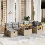 Garden sofa set with beige cushions, 8 pieces, PE rattan. by , Garden sets - Ref: Foro24-3276153, Price: 542,39 €, Discount: %