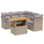 Garden sofa set with 5-piece synthetic rattan beige cushions by , Garden sets - Ref: Foro24-3270828, Price: 408,29 €, Discoun...