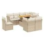 Garden sofa set 9 pieces with beige synthetic rattan cushions by , Garden sets - Ref: Foro24-3270932, Price: 665,85 €, Discou...