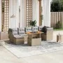 Juego de sofás de jardín con cojines beige 8 pzas ratán PE de , Conjuntos de jardín - Ref: Foro24-3270947, Precio: 507,70 €, ...