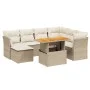 Garden sofa set with beige cushions, 8 pieces, PE rattan. by , Garden sets - Ref: Foro24-3270953, Price: 554,62 €, Discount: %