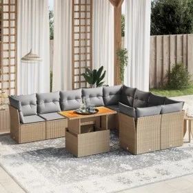Garden sofa set with beige cushions, 10 pieces, made of synthetic rattan. by , Garden sets - Ref: Foro24-3271010, Price: 627,...