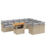 Garden sofa set with beige cushions, 10 pieces, made of synthetic rattan. by , Garden sets - Ref: Foro24-3271010, Price: 619,...