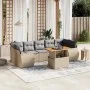 Garden sofa set with beige cushions, 8 pieces, PE rattan. by , Garden sets - Ref: Foro24-3272109, Price: 589,58 €, Discount: %