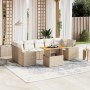 Gartensofagarnitur mit beigen Kissen, 8-teilig, aus PE-Rattan. von , Gartensets - Ref: Foro24-3272549, Preis: 592,67 €, Rabat...