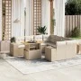 Garden sofa set 9 pieces with beige synthetic rattan cushions by , Garden sets - Ref: Foro24-3272563, Price: 671,96 €, Discou...