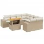 Garden sofa set 9 pieces with beige synthetic rattan cushions by , Garden sets - Ref: Foro24-3272563, Price: 671,96 €, Discou...