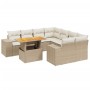 Gartensofagarnitur 9-teilig mit Kissen aus synthetischem Rattan in Beige. von , Gartensets - Ref: Foro24-3272563, Preis: 645,...
