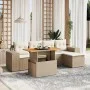 Juego de sofás jardín con cojines 6 pzas ratán sintético beige de , Conjuntos de jardín - Ref: Foro24-3272612, Precio: 442,87...
