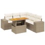 Garden sofa set with 6-piece synthetic rattan beige cushions by , Garden sets - Ref: Foro24-3272633, Price: 461,31 €, Discoun...