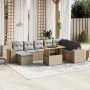 Garden sofa set 9 pieces with beige synthetic rattan cushions by , Garden sets - Ref: Foro24-3272774, Price: 605,36 €, Discou...