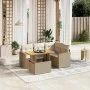 Garden sofa set with 5-piece synthetic rattan beige cushions by , Garden sets - Ref: Foro24-3273060, Price: 409,54 €, Discoun...