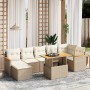 Gartensofagarnitur mit beigen Kissen, 8-teilig, aus PE-Rattan. von , Gartensets - Ref: Foro24-3273186, Preis: 518,59 €, Rabat...