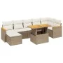 Garden sofa set with beige cushions, 8 pieces, PE rattan. by , Garden sets - Ref: Foro24-3273186, Price: 554,57 €, Discount: %