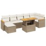 Gartensofagarnitur mit beigen Kissen, 8-teilig, aus PE-Rattan. von , Gartensets - Ref: Foro24-3273186, Preis: 518,59 €, Rabat...