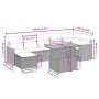 Gartensofagarnitur mit beigen Kissen, 8-teilig, aus PE-Rattan. von , Gartensets - Ref: Foro24-3273186, Preis: 518,59 €, Rabat...