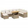 Garden sofa set 9 pieces with beige synthetic rattan cushions by , Garden sets - Ref: Foro24-3273214, Price: 633,36 €, Discou...