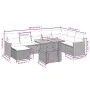 Garden sofa set 9 pieces with beige synthetic rattan cushions by , Garden sets - Ref: Foro24-3273214, Price: 633,36 €, Discou...