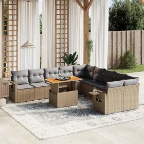 11-piece garden sofa set with beige synthetic rattan cushions by , Garden sets - Ref: Foro24-3271948, Price: 726,94 €, Discou...