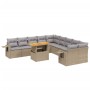 11-piece garden sofa set with beige synthetic rattan cushions by , Garden sets - Ref: Foro24-3271948, Price: 702,13 €, Discou...