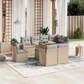 Garden sofa set 9 pieces with beige synthetic rattan cushions by , Garden sets - Ref: Foro24-3271850, Price: 632,73 €, Discou...