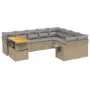 Garden sofa set with beige cushions, 10 pieces, made of synthetic rattan. by , Garden sets - Ref: Foro24-3271920, Price: 645,...