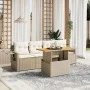 Juego de sofás jardín con cojines 5 pzas ratán sintético beige de , Conjuntos de jardín - Ref: Foro24-3271632, Precio: 386,40...
