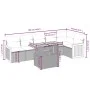 Set of 7-piece garden sofas and beige synthetic rattan cushions by , Garden sets - Ref: Foro24-3273971, Price: 494,83 €, Disc...