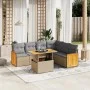 Gartensofagarnitur 7-teilig mit Kissen aus synthetischem Rattan in Beige. von , Gartensets - Ref: Foro24-3273978, Preis: 494,...