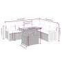 Gartensofagarnitur 7-teilig mit Kissen aus synthetischem Rattan in Beige. von , Gartensets - Ref: Foro24-3273978, Preis: 494,...
