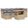 Set sofás de jardín 7 piezas y cojines ratán sintético beige de , Conjuntos de jardín - Ref: Foro24-3275481, Precio: 460,70 €...