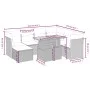 Garden sofa set with beige cushions, 8 pieces, PE rattan. by , Garden sets - Ref: Foro24-3275495, Price: 519,71 €, Discount: %