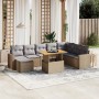 Garden sofa set 9 pieces with beige synthetic rattan cushions by , Garden sets - Ref: Foro24-3275628, Price: 571,98 €, Discou...