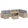 Garden sofa set 9 pieces with beige synthetic rattan cushions by , Garden sets - Ref: Foro24-3275628, Price: 593,73 €, Discou...