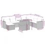 Gartensofagarnitur 9-teilig mit Kissen aus synthetischem Rattan in Beige. von , Gartensets - Ref: Foro24-3275628, Preis: 593,...